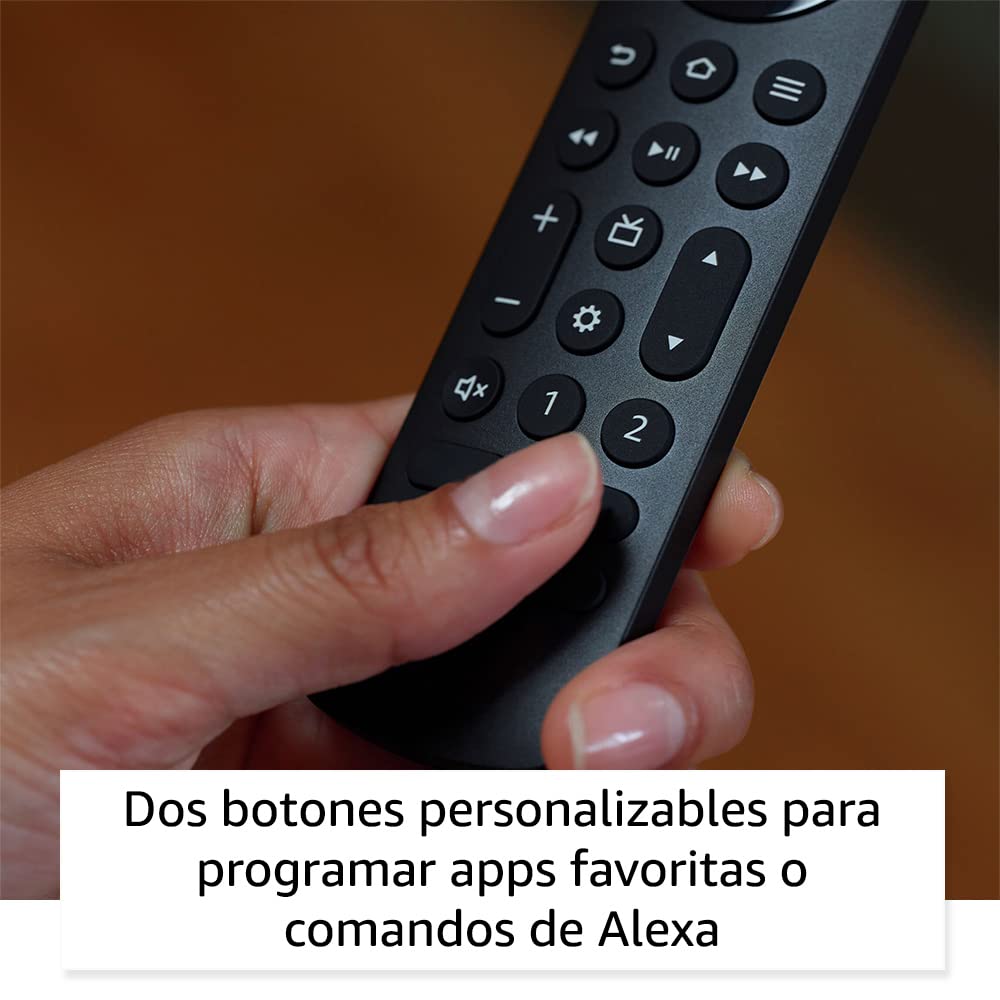 Control remoto por voz Alexa Pro de Fire TV (útimo modelo), incluye buscador de control remoto, controles de TV, botones retroiluminados, requiere un dispositivo compatible Amazon Fire TV