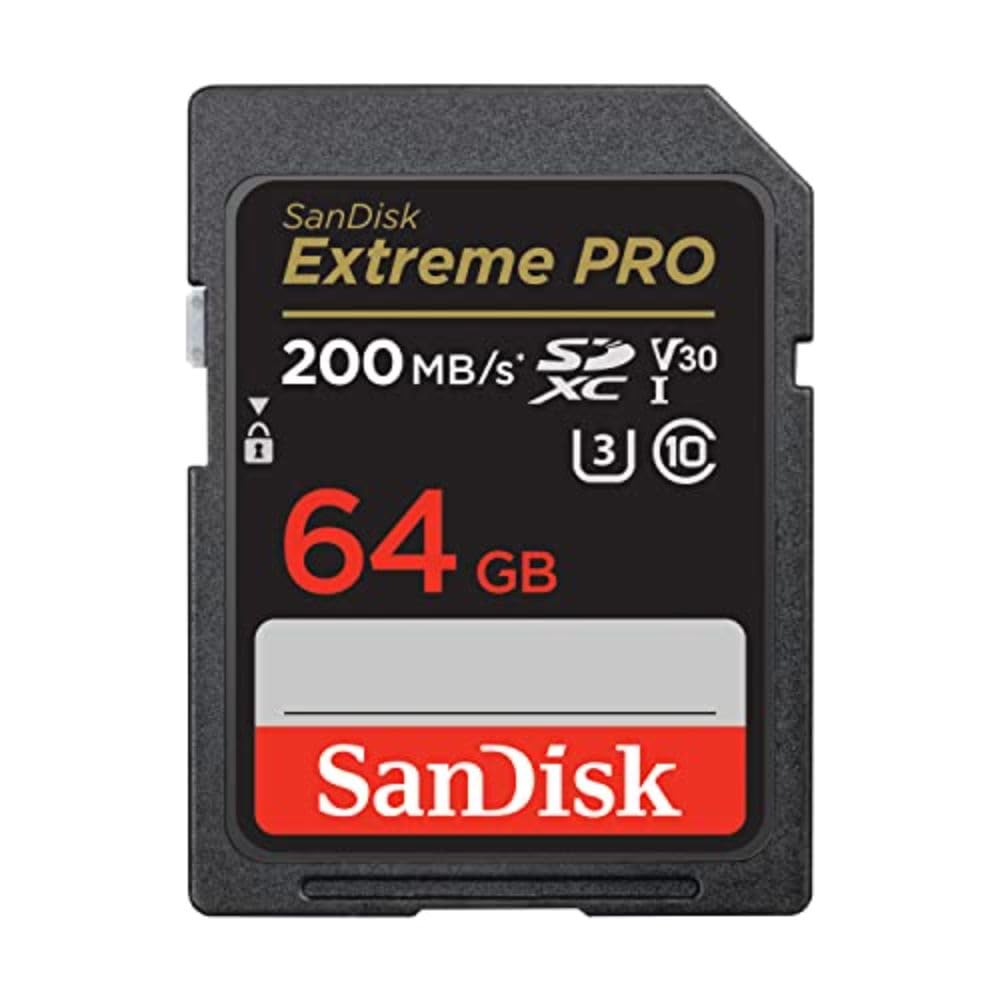 SanDisk Tarjeta de Memoria Extreme Pro SDXC UHS-I de 64 GB, C10, U3, V30, 4K UHD, Tarjeta SD - SDSDXXU-064G-GN4IN