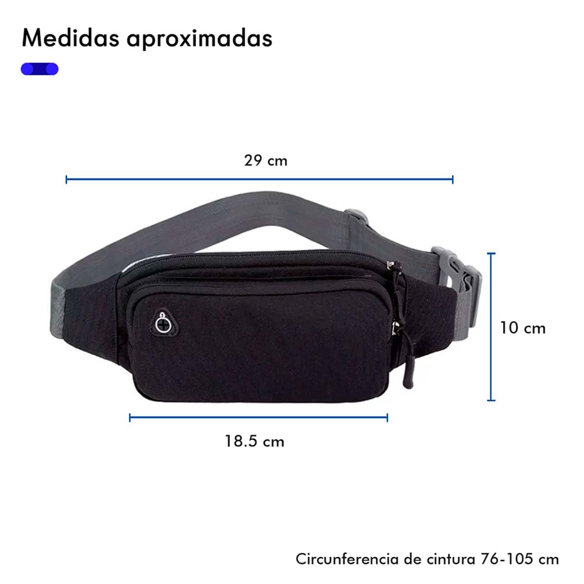 BLACK MAMUT Cangurera Deportiva, Cómoda, Ligera, Unisex, para Correr, Impermeable, Ejercicio, Viaje, Campismo, Senderismo, Ciclismo, Riñonera, Gran Capacidad, Resistente, Correa Ajustable