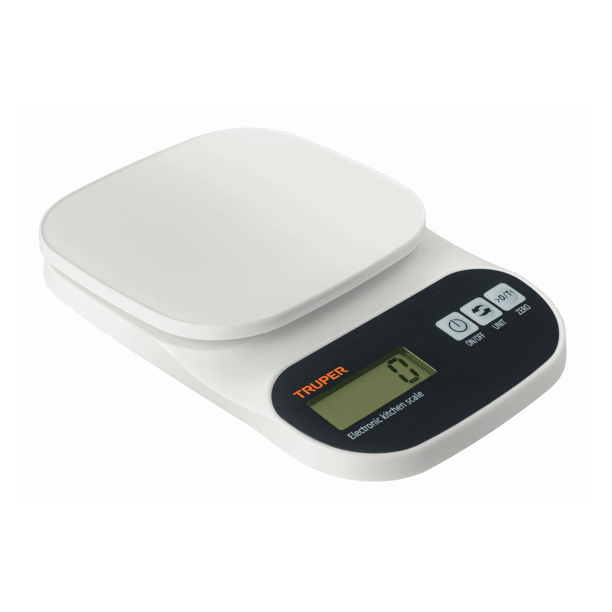 Truper BASE-5EP, Báscula digital base plástica para cocina, capacidad 5kg