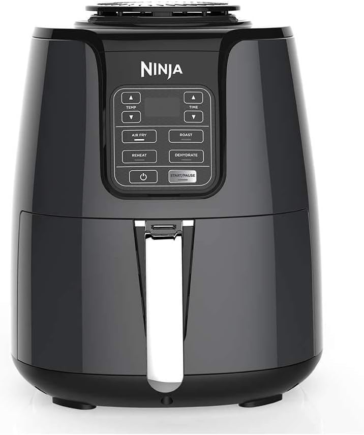 Ninja Freidora De Aire AF100, Base Programable de 1550 Watts, Frie, Asa Y Hornea Sin Aceite, 3.7L (Reacondicionado)