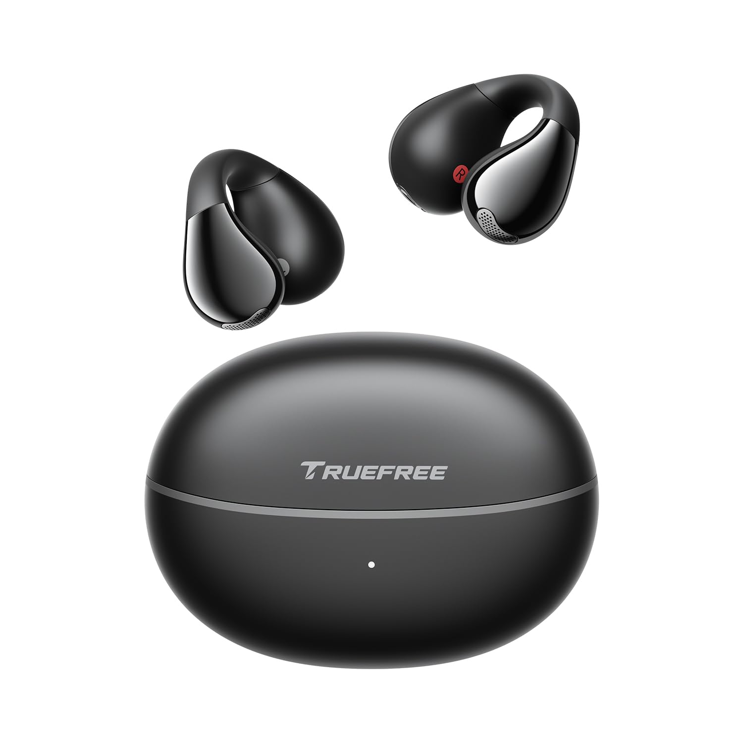 truefree B1 Audífonos de Oído Abierto Inalámbricos Bluetooth 5.4 Opean-Ear Graves dinámicos, 4 mics para Llamadas claras, conexión Dual, Ajuste Ligero y Seguro, Ideales para Deportes, Control de App