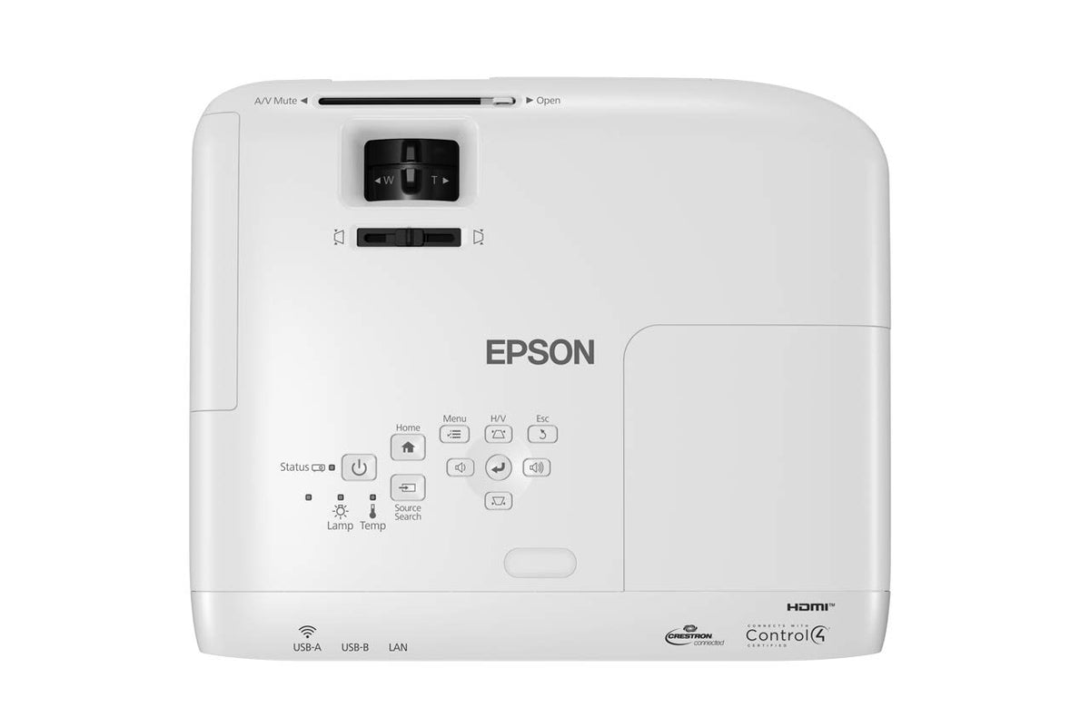 Epson Videoproyector Powerlite X49, XGA 3600 lúmenes Blanco y Negro FJ-45 y HDMI, Wi-Fi Opcional para Educación
