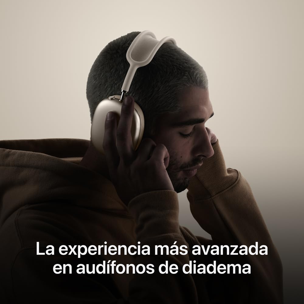 Audífonos inalámbricos AirPods MAX de Apple,Cancelación Activa de Ruido Nivel Pro,Modo Ambiente,Audio Espacial Personalizado,Carga USB-C,audífonos Bluetooth para el iPhone - Azul Medianoche