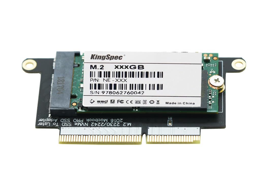 Sintech M.2 NVMe Tarjeta Adaptador SSD para MacBook PRO A1708 de 13 pulgadas de 13 pulgadas (solo para finales de 2016 a mediados de 2017 años