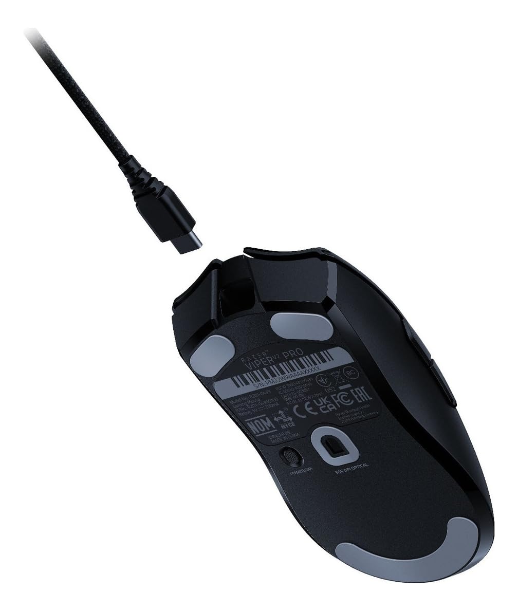 Razer Viper V2 Pro Mouse optico inalámbrico Wireless Gaming Ultra ligero, Sensor 30000 PP, switch gen 3.0 Negro (Reacondicionado)