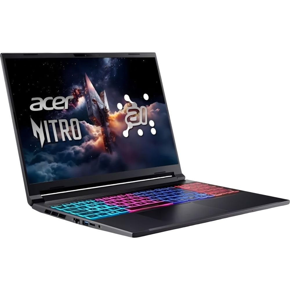 Acer Nitro V 16S AI Laptop Gaming, Ryzen™ 7 260, 16" WQXGA 180Hz IPS, NVIDIA® RTX 5070 8GB, 16GB RAM, 1TB SSD, Windows 11, Teclado RGB 4 Zonas, Negro Obsidiana