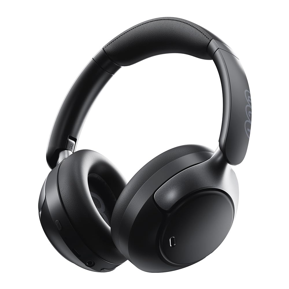 QCY H3 Pro Audífonos Inalámbricos Bluetooth 5.4, Híbridos Cancelación Ruido Activa hasta 99.6%, LDCA Hi-Res Audio, Diadema Plegables Auriculares Over-Ear con Microfono, Carga Rápida de 10 Minutos