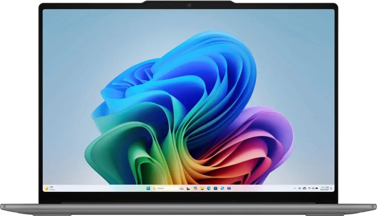 Lenovo Yoga Slim 7i 15ILL9 Aura Edition Copilot+ Ordenador portátil: Intel Core Ultra 7 256V, pantalla táctil 15.3" 2.8K 500 nit 120Hz, 16GB de RAM DDR5, 1TB SSD, teclado retroiluminado, Windows 11
