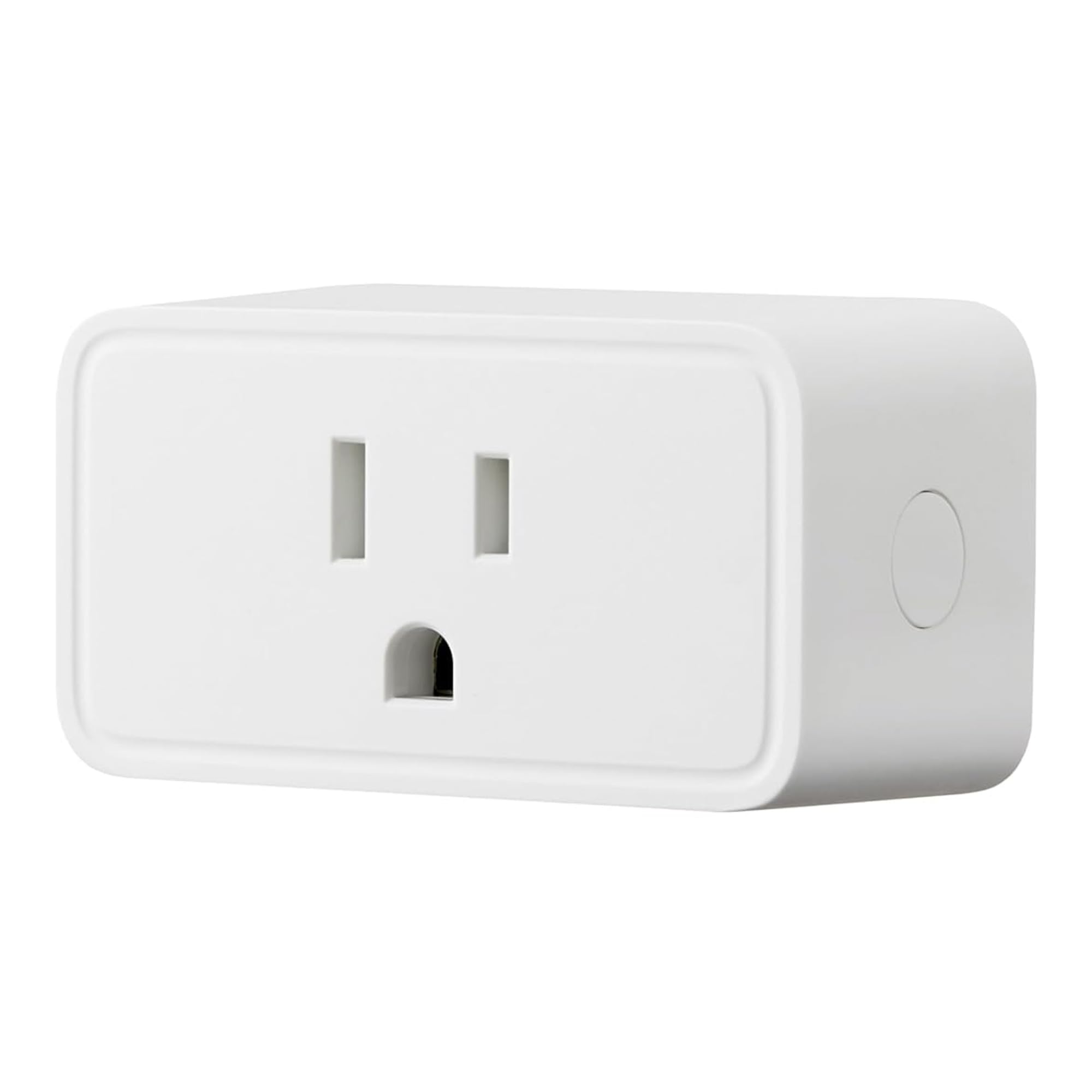 Amazon Basics Enchufe inteligente, funciona solo con Alexa, Wi-Fi de 2.4 GHz, no requiere otros dispositivos, paquete de 1, blanco