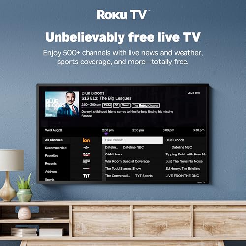 Hisense Televisor Inteligente Roku de 32 Pulgadas Clase A4 Serie HD 720p con compatibilidad Alexa (32A4HNR, Modelo 2024) - Dolby Audio, diseño de Bisel Delgado