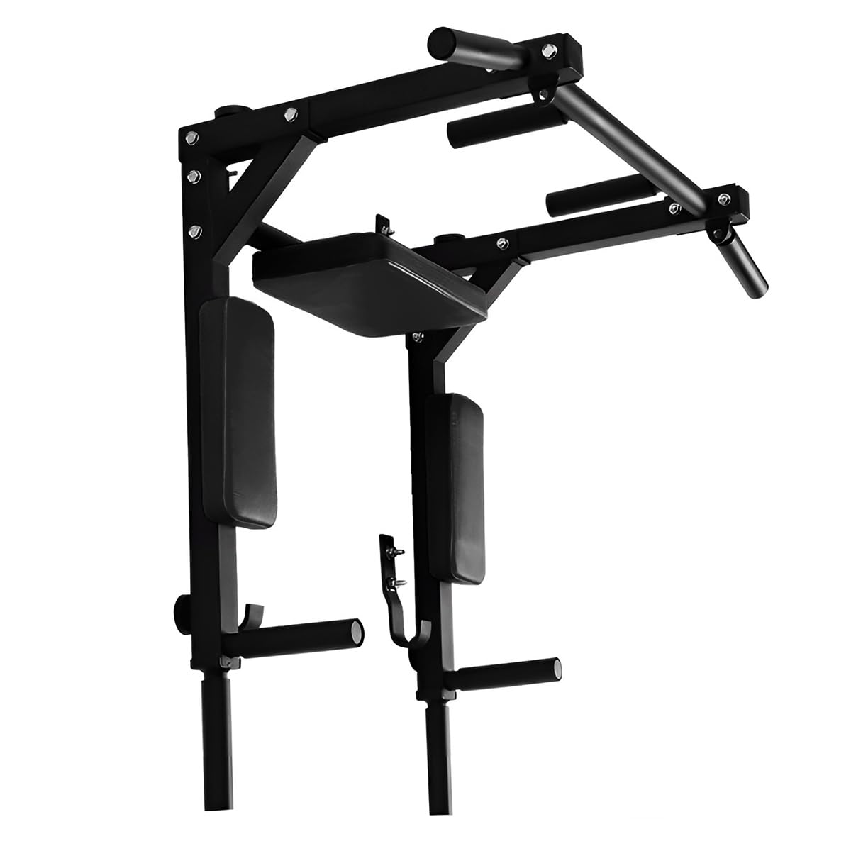 Raganet, Barra de Dominadas, Home Gym 8 Ejercicios En 1, Soporta 400kg, Gimnasio en Casa, Fortalece Espalda Brazos y Mas, para Pared y Piso, Uso Rudo Fácil Instalación (Negro)