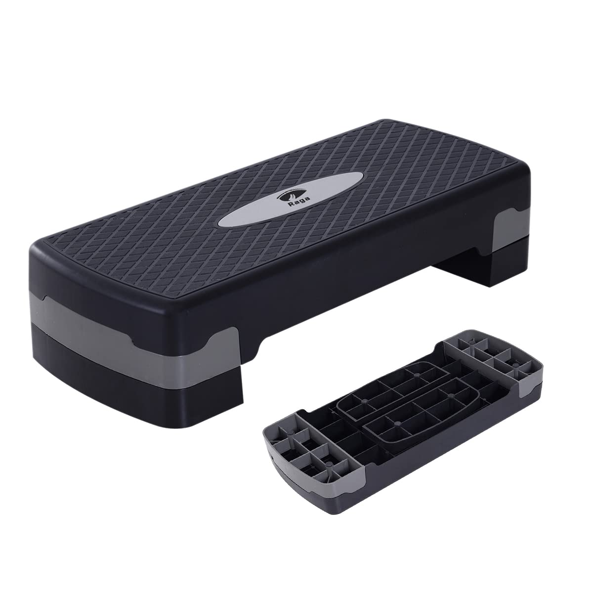 Raganet, Banco de Aerobics, Step Ajustable a 2 Alturas (10 y 15 Cm), Superficie Antideslizante, Plástico Reforzado