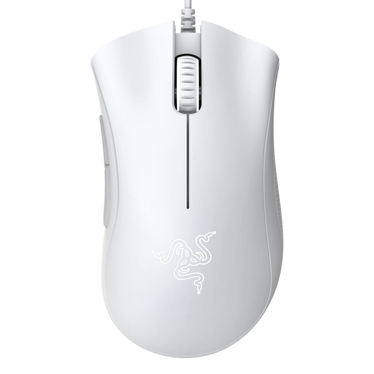 Razer DeathAdder Essential Mouse para videojuegos: Sensor óptico de 6400 DPI - 5 botones programables - Interruptores mecánicos - Empuñaduras laterales de goma - Blanco mercurio (renovado)