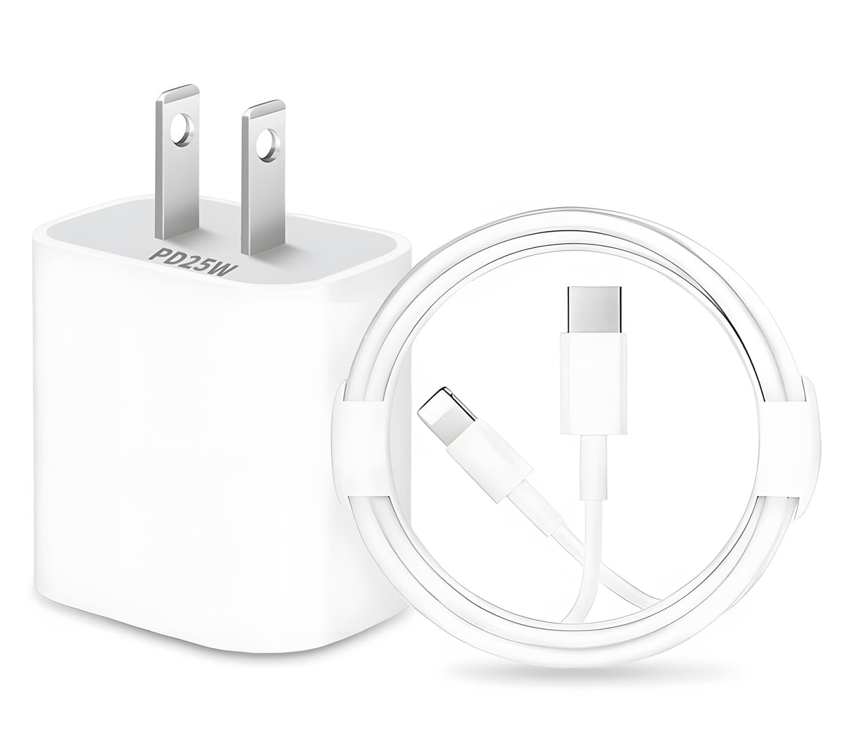 RENDIN 25W Cargador Carga Rápida para iPhone - Cargador Tipo C con 1M Cable Compatible con iPhone 14/13/12/11/X/iPad