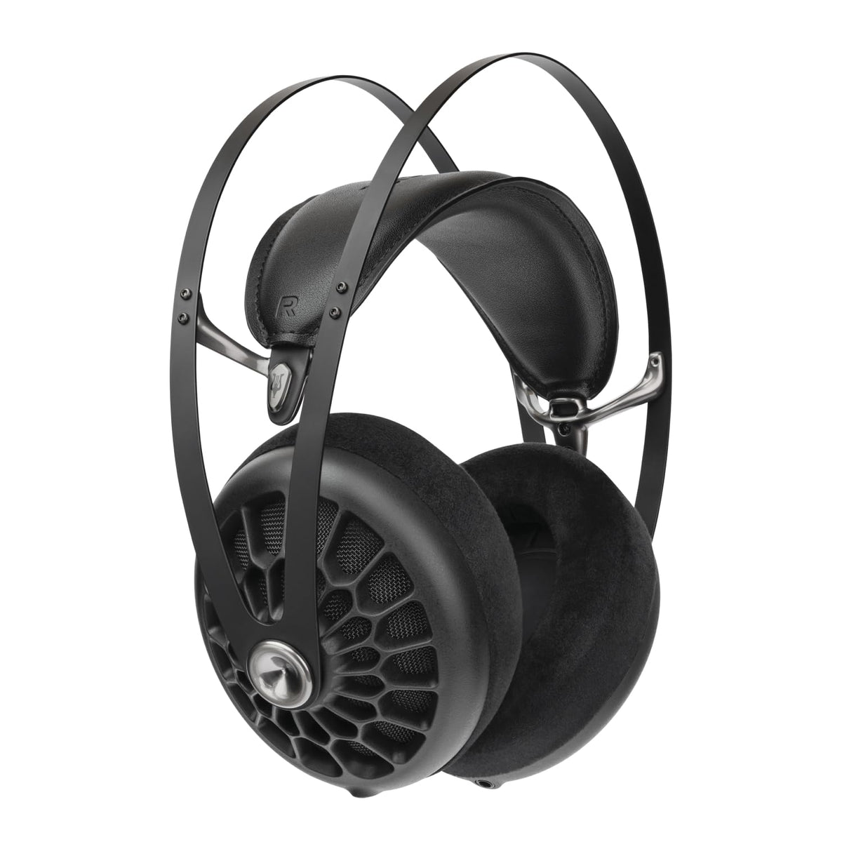 MEZE Audio 105 AER | Auriculares con Cable sobre la Oreja Ligeros audiófilos Abiertos | Controladores dinámicos de 50 mm | Baja impedancia 42 ohmios | Cables y Bolsa de Transporte incluidos (Negro)