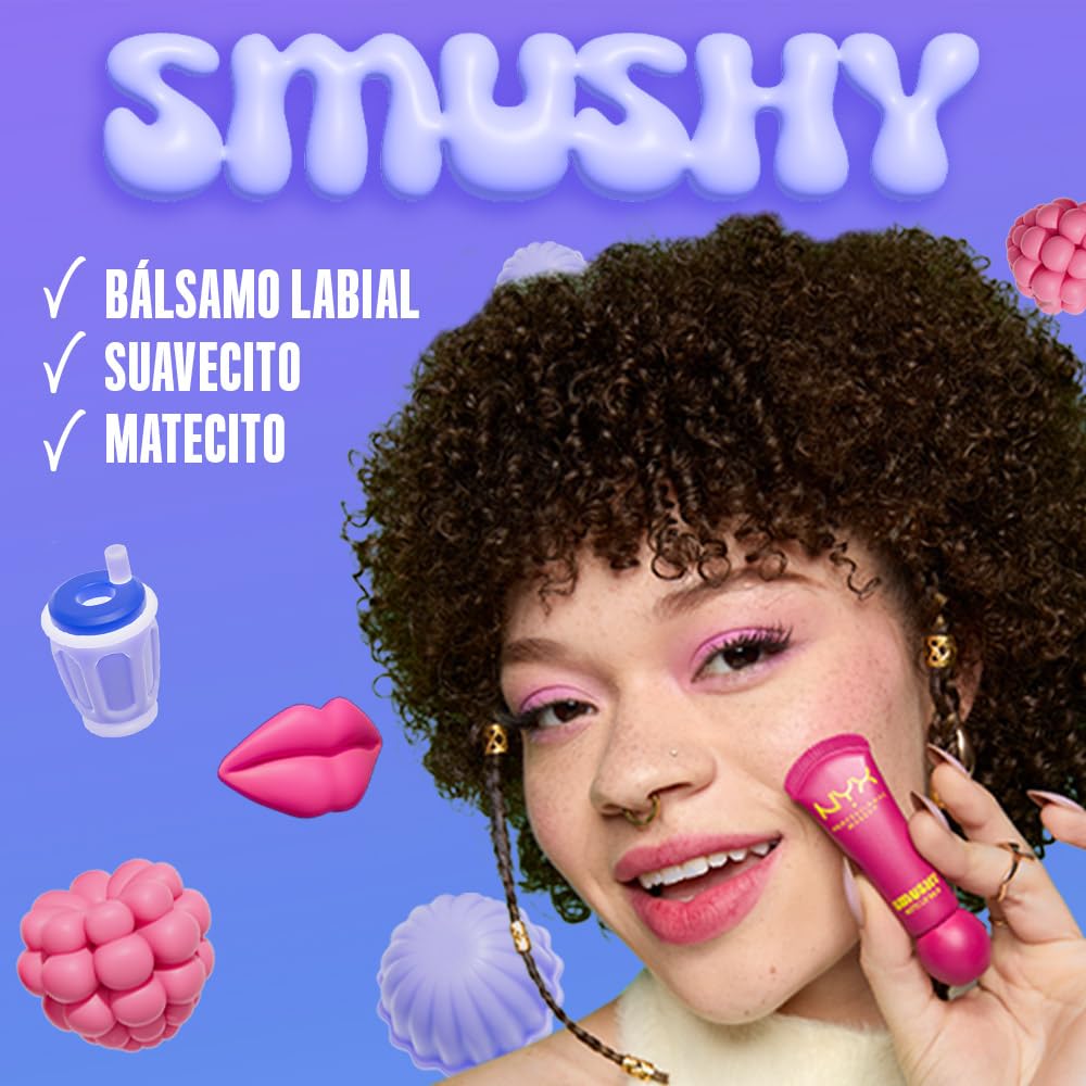 NYX Professional Makeup, Smushy Bálsamo de Labios Matte - Tono Soft Smile