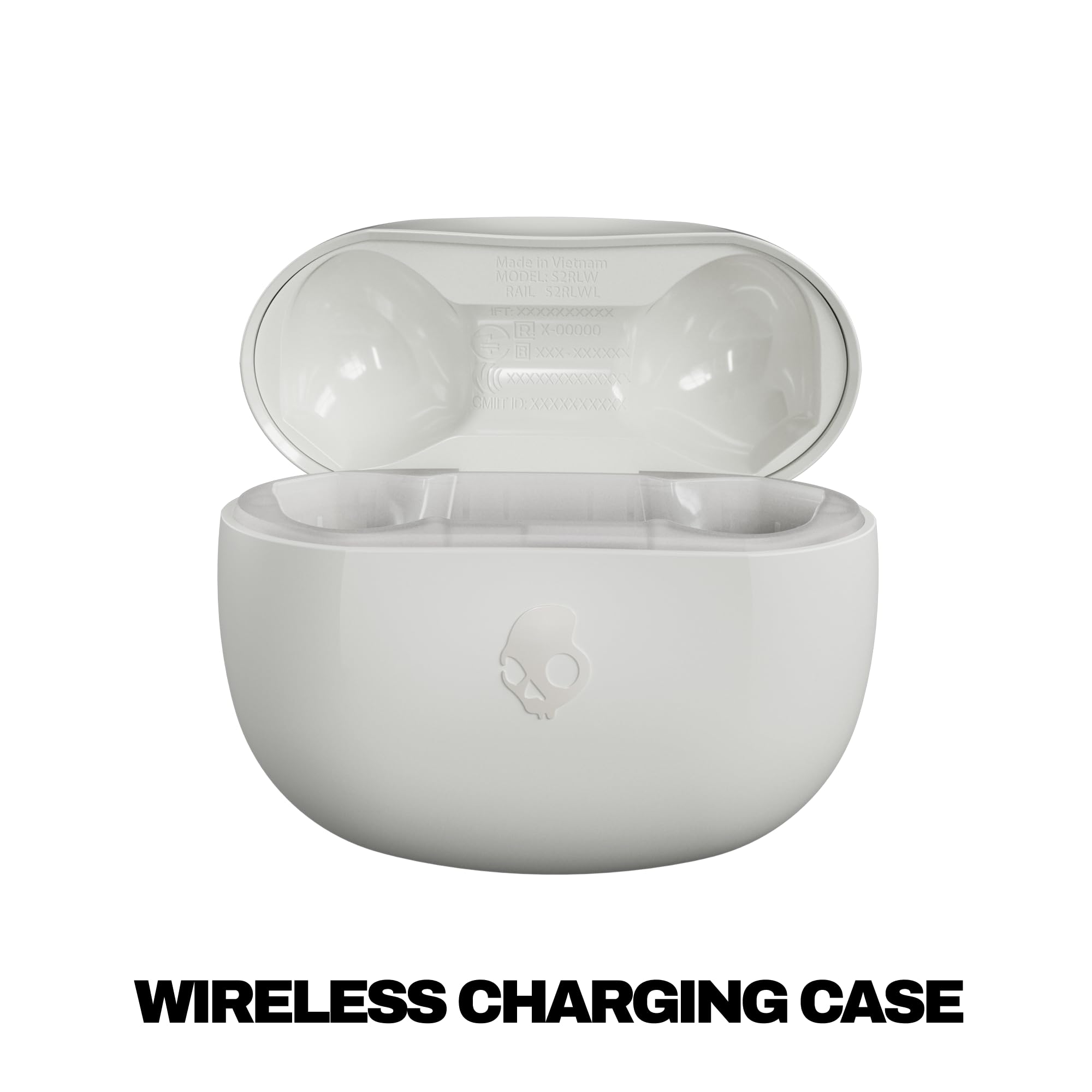 Skullcandy Rail ANC Active Noise Cancelling Wireless Earbuds - Bone/Orange