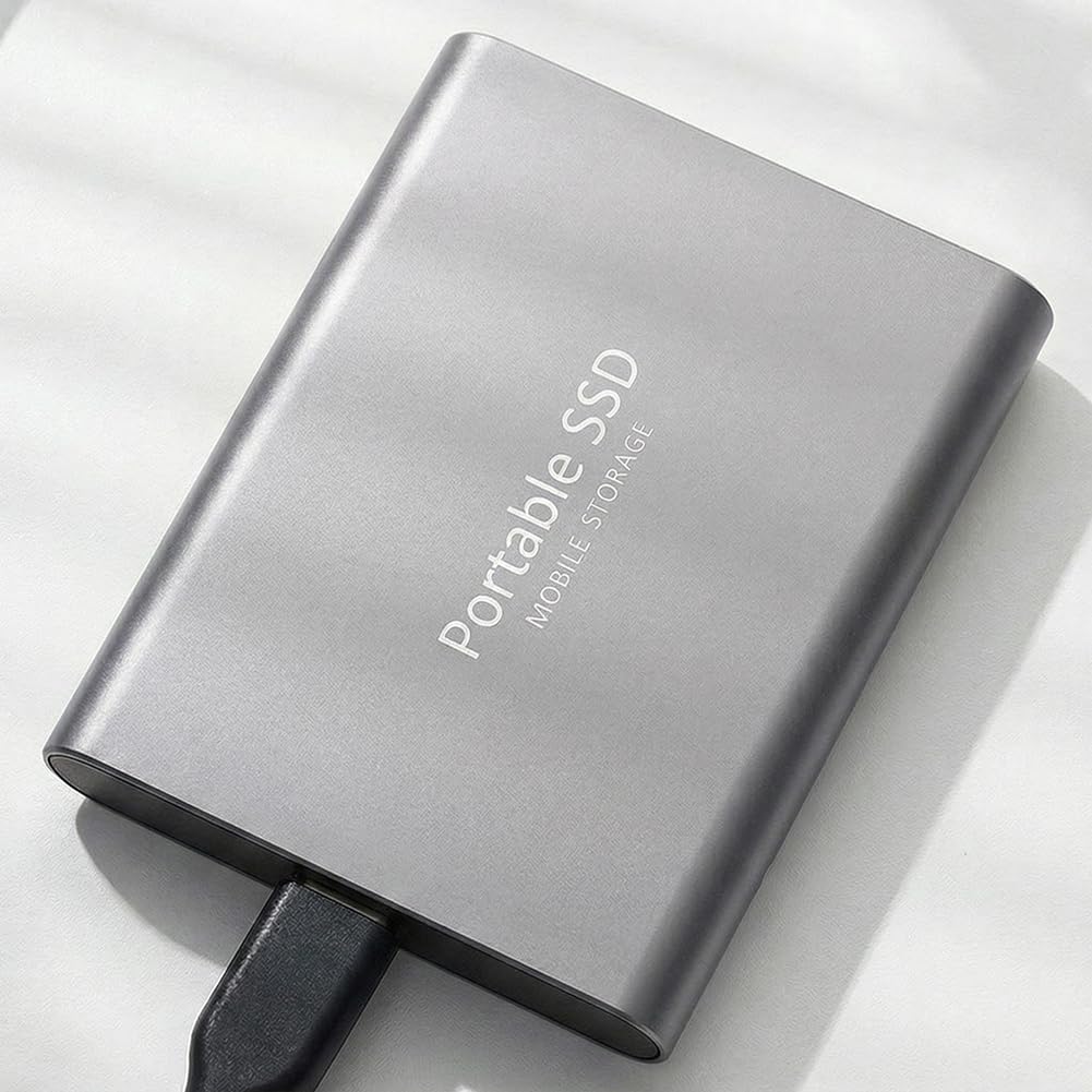 SSD portátil de 4 TB, unidad externa de estado sólido, expansión de almacenamiento de gran capacidad para teléfono y computadora, color plateado