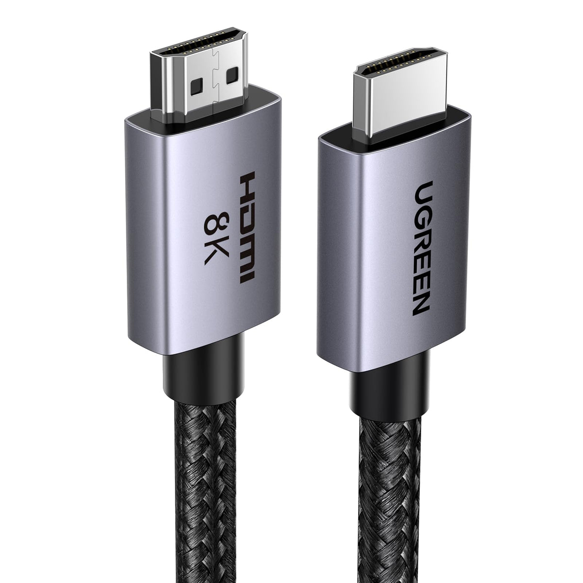 UGREEN 8K Cable HDMI 2.1 48Gbps 2M, Certificado Cable HDMI de Alta Velocidad Aluminio, 4K@240Hz 120Hz 8K@60Hz, HDCP 2.2 y 2.3, eARC HDR 10 Dolby Compatible con PS5/Blu-ray/TV/Switch/TV/Monitor
