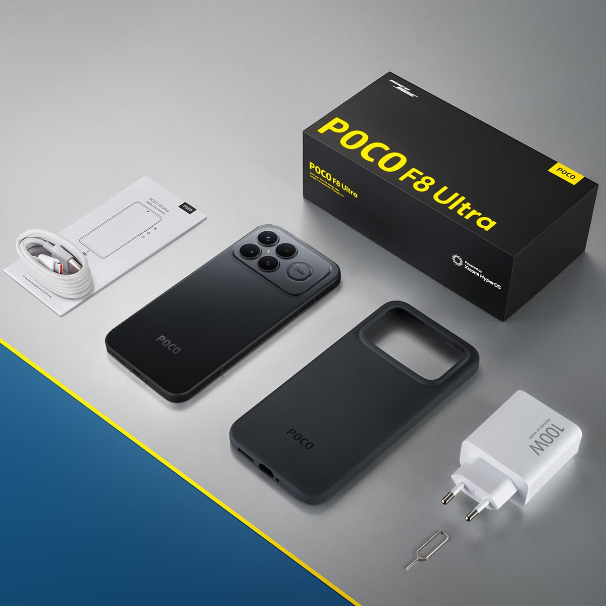 XIAOMI Celular Poco F8 Ultra 5G, Pantalla AMOLED HyperRGB 6.9" 120Hz, Procesador Snapdragon 8 Elite Gen 5, Batería 6500mAh(typ),Cámara Triple 50MP (Negro, 512, GB, GB, 16)