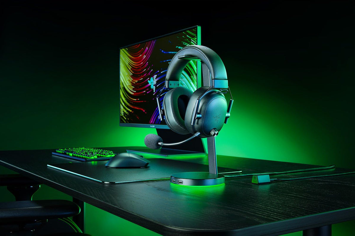 Razer Audifonos Inalambricos BlackShark V2 HyperSpeed Diadema Para Juegos PC, Ligeros 280g, Audio Espacial THX, Bluetooth/USB, Carga Tipo C, Controladores 50mm (Reacondicionado)