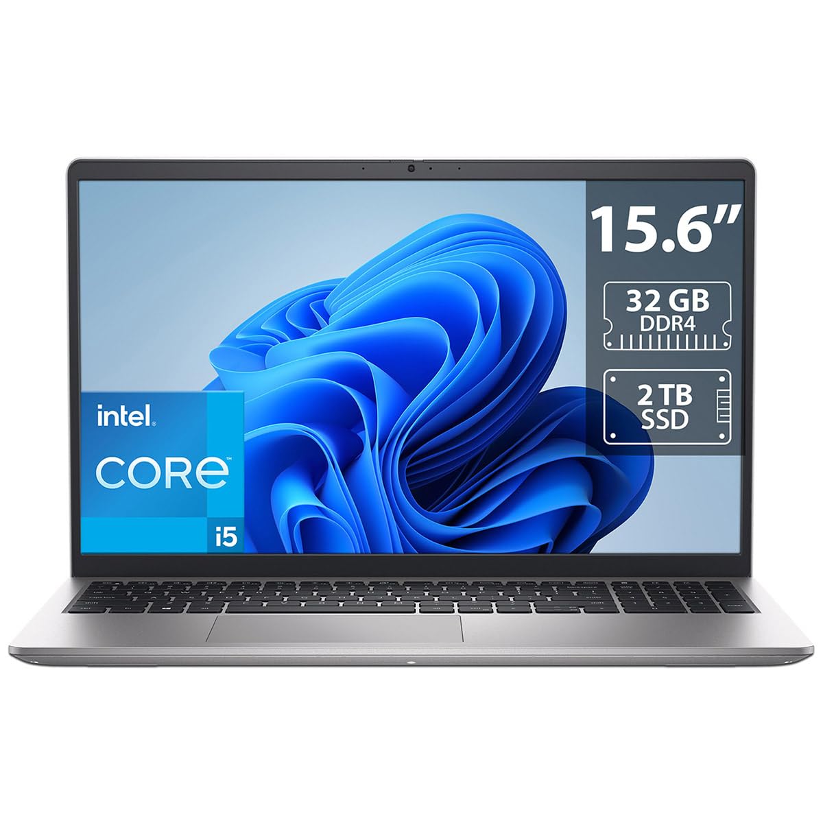 Dell Laptop Dc15250: Intel Core I5 1334U, Ram 32GB Ddr4, Ssd 2TB, Pantalla 15.6" Led, Windows 11 Home.