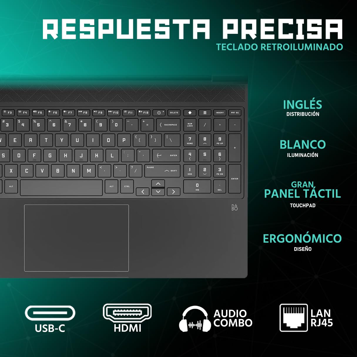HP Laptop Gamer Victus NVIDIA GeForce RTX 4050 Intel Core i5 13420H 16GB 512GB SSD 15.6" Full HD 144Hz W11 Teclado Ingles Gaming Estable en Calidad Media
