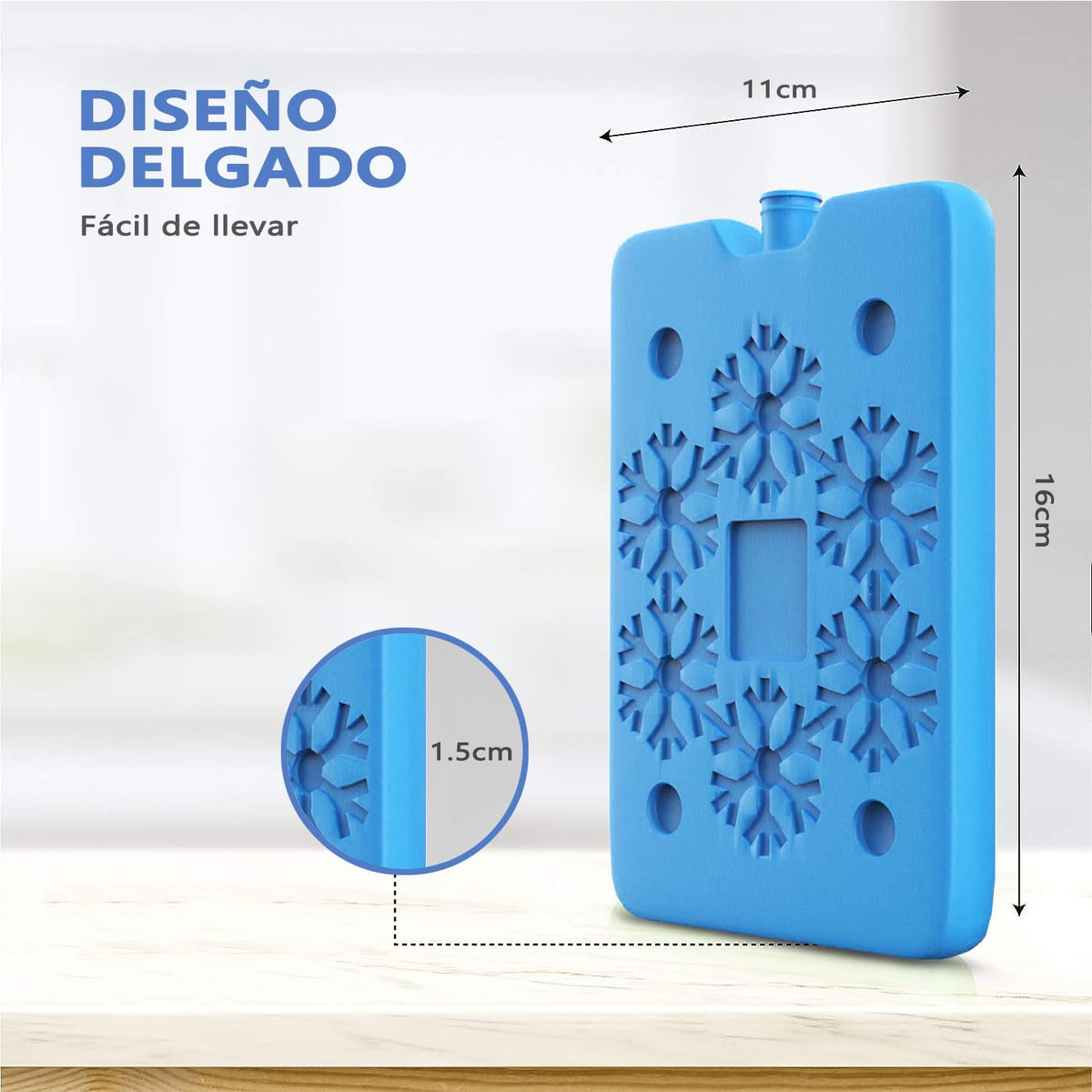 TYWGZVZ Paquete de 8 Hielos Reutilizables para Lonchera, Bolsa de Hielo Ultra Delgada para Hielera, Talla XL, Azul, ¡Mantiene LOS Alimentos FRÍOS por MÁS Tiempo!