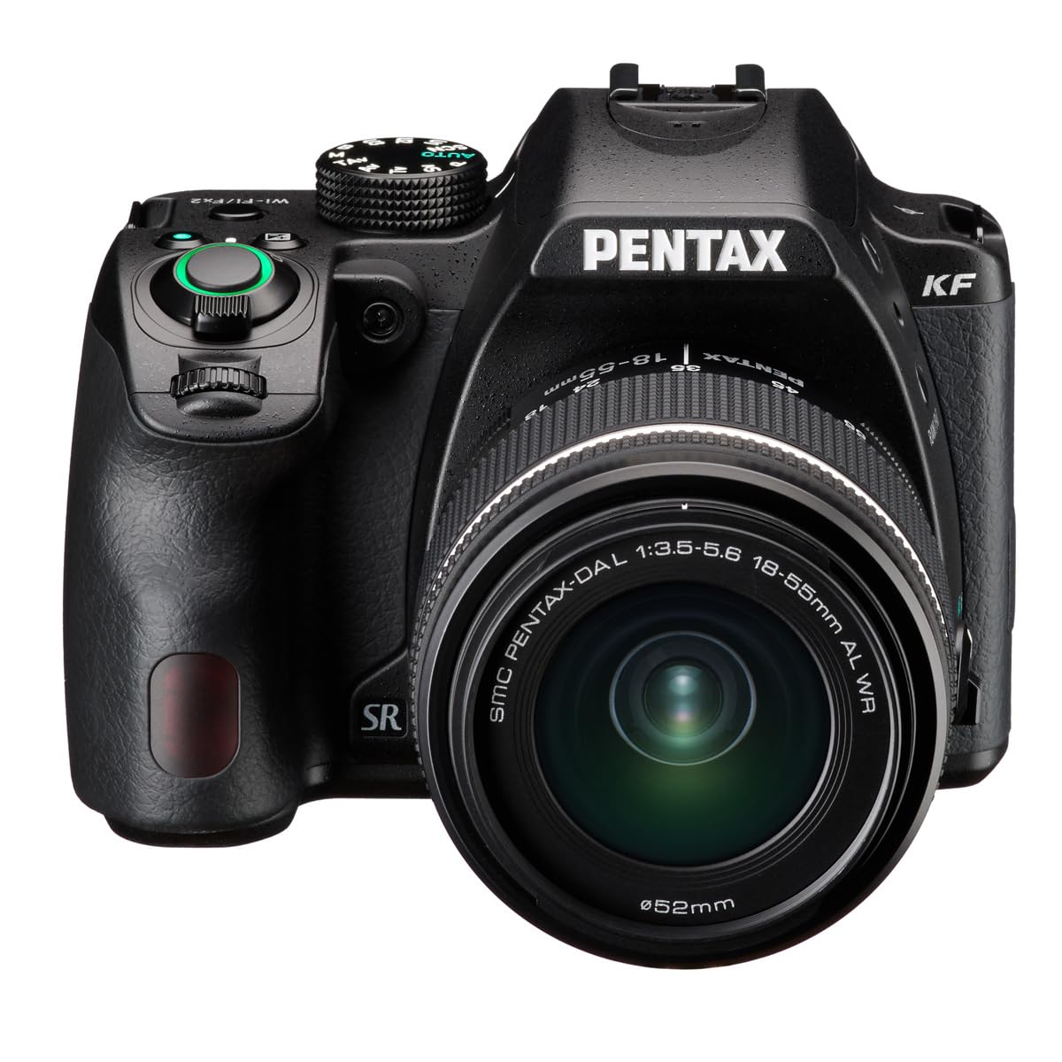 Pentax KF APS-C Cámara réflex Digital 18-55 WR Kit con Monitor LCD a Prueba de Polvo, Resistente a la Intemperie y de ángulo Variado, Color Negro