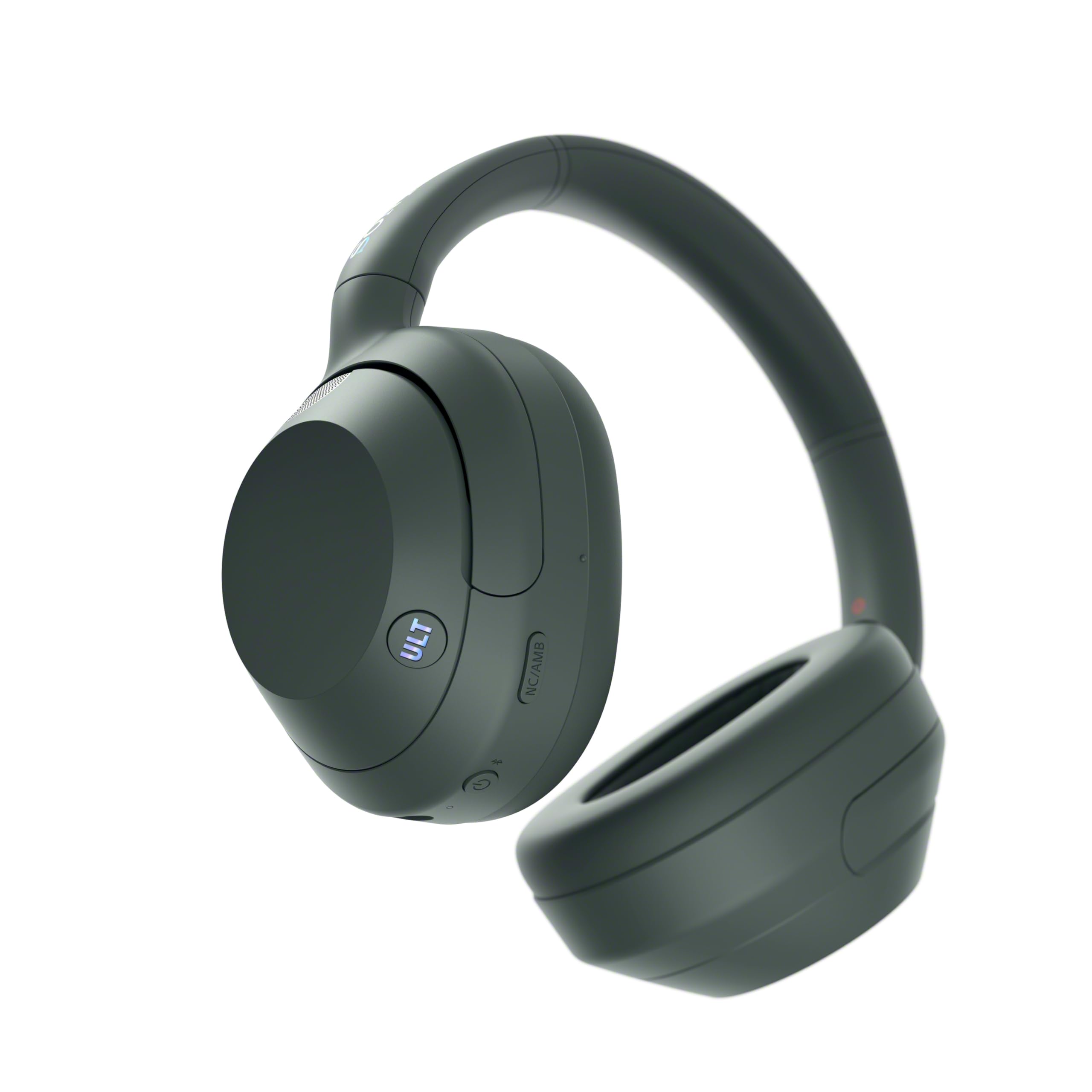 Sony ULT Wear Auriculares Bluetooth supraaurales con cancelación de Ruido, 30 Horas de batería, Bajos potentes, Control por Voz Alexa, Gris ULT900N