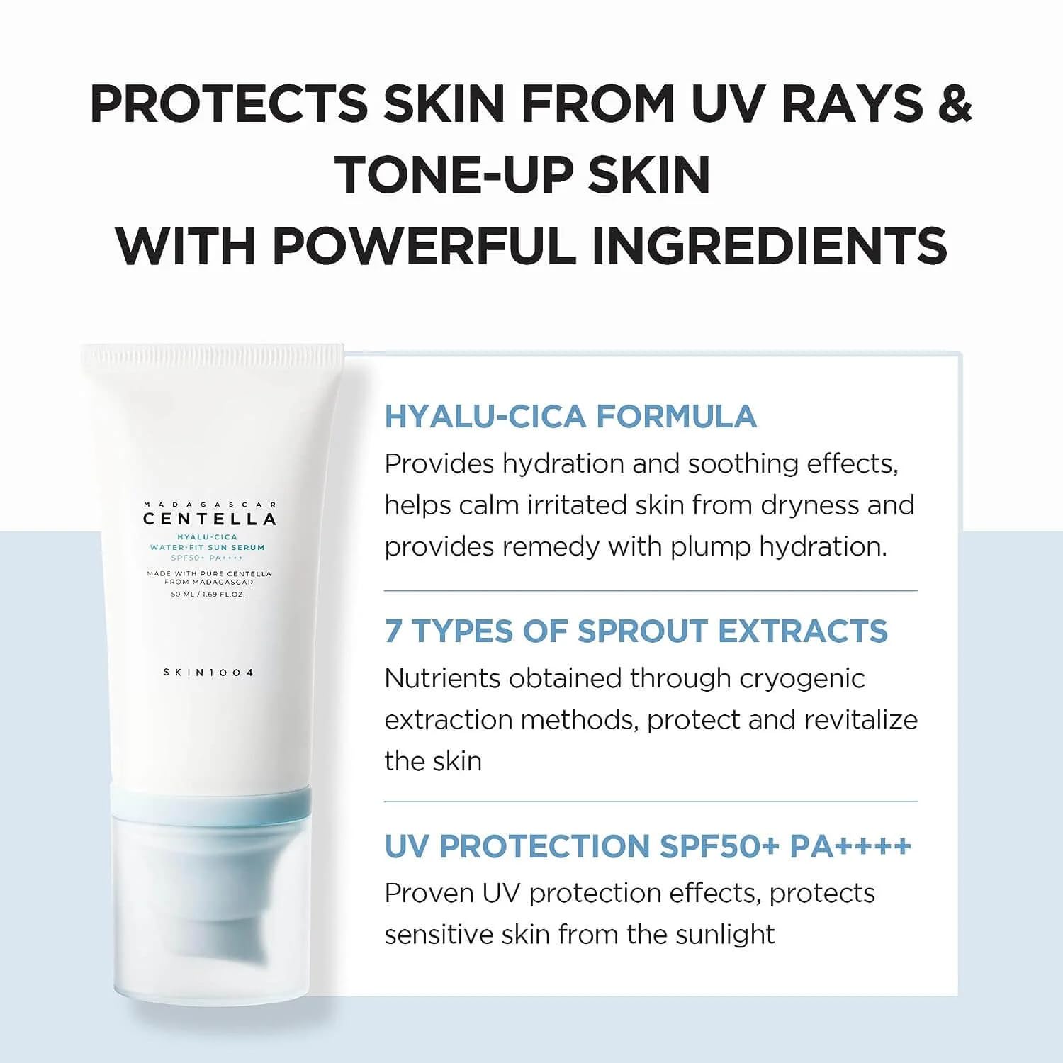 SKIN1004 Madagascar Centella Hyalu-Cica Water-Fit Sun Serum 50ml