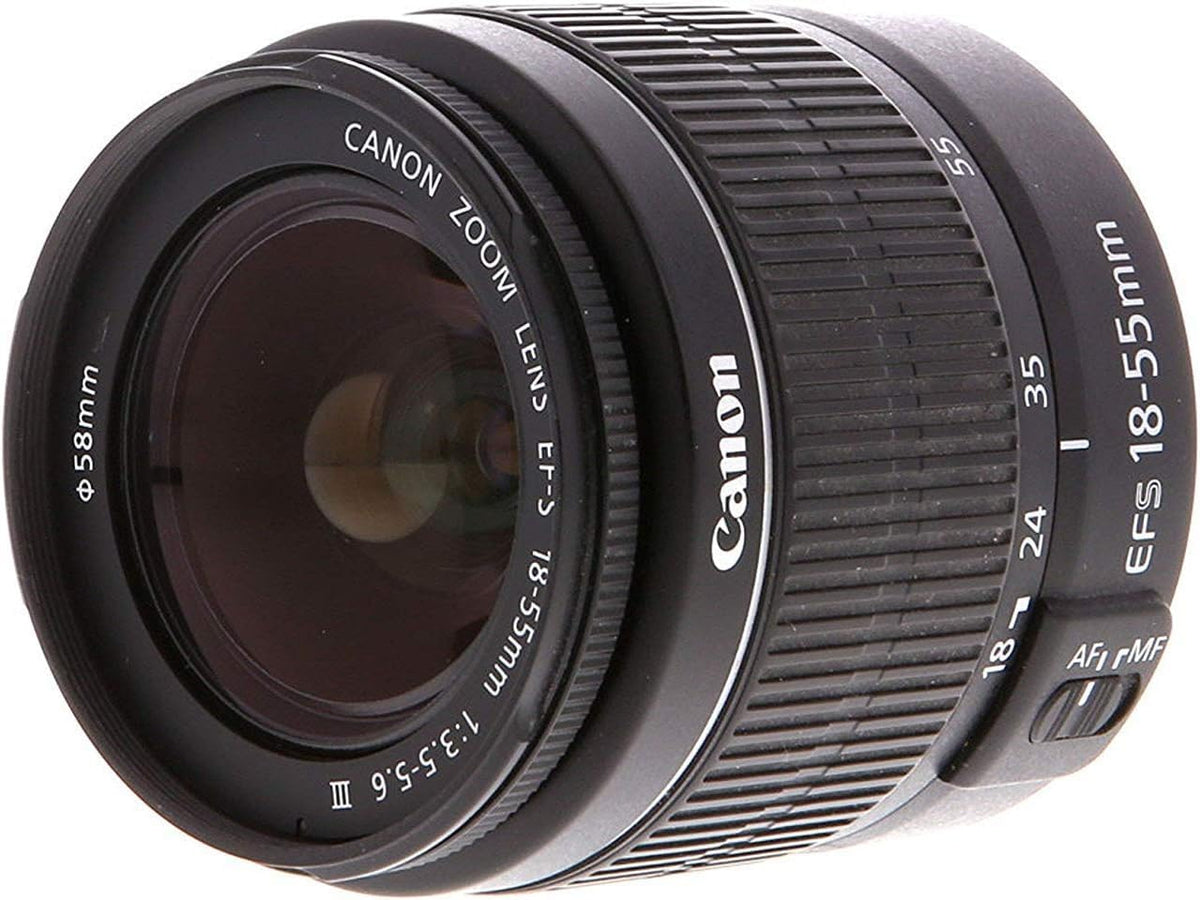 Canon EOS 2000D (Rebel T7) Cámara réflex digital con kit de lentes de 18-55 mm (negro) – Paquete de accesorios básicos de Scandisk 16 GB tarjeta SD + lector de tarjetas SD + kit de filtro de 58 mm +