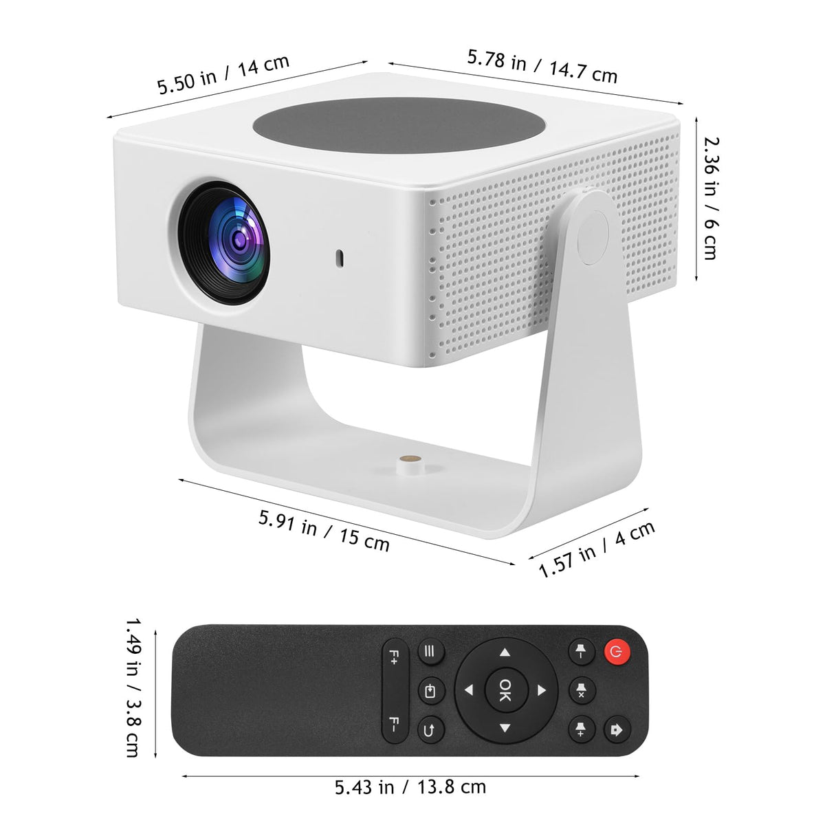 Sosoport Proyector Inteligente 1080P Nativo con Android 11 WiFi y Bluetooth
