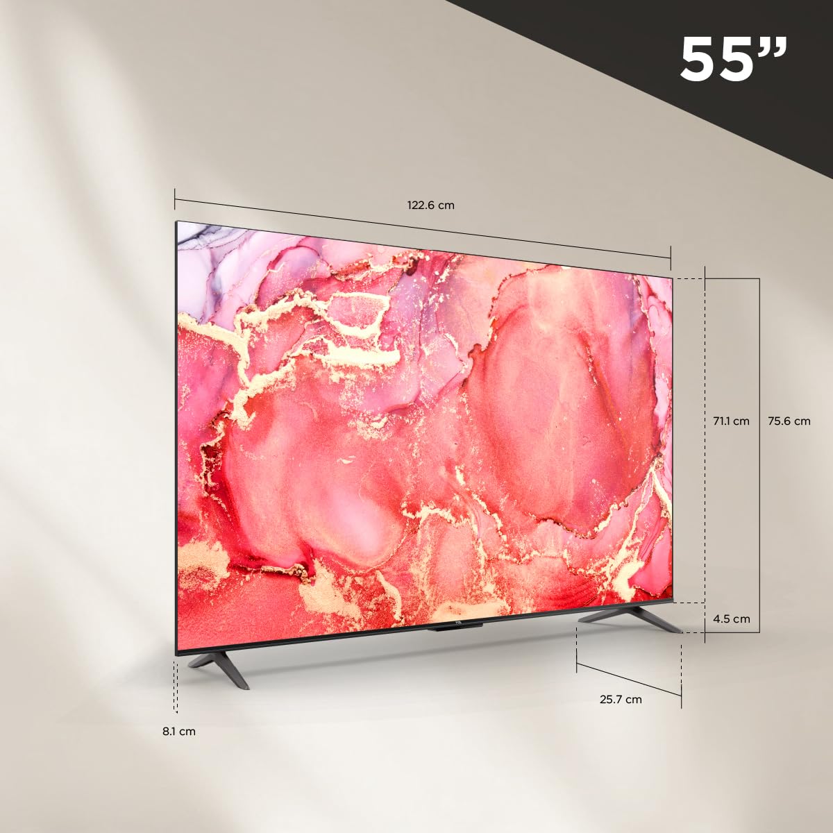 TCL Smart Google TV 55S454, Pantalla 55", 4K UHD, Color Negro