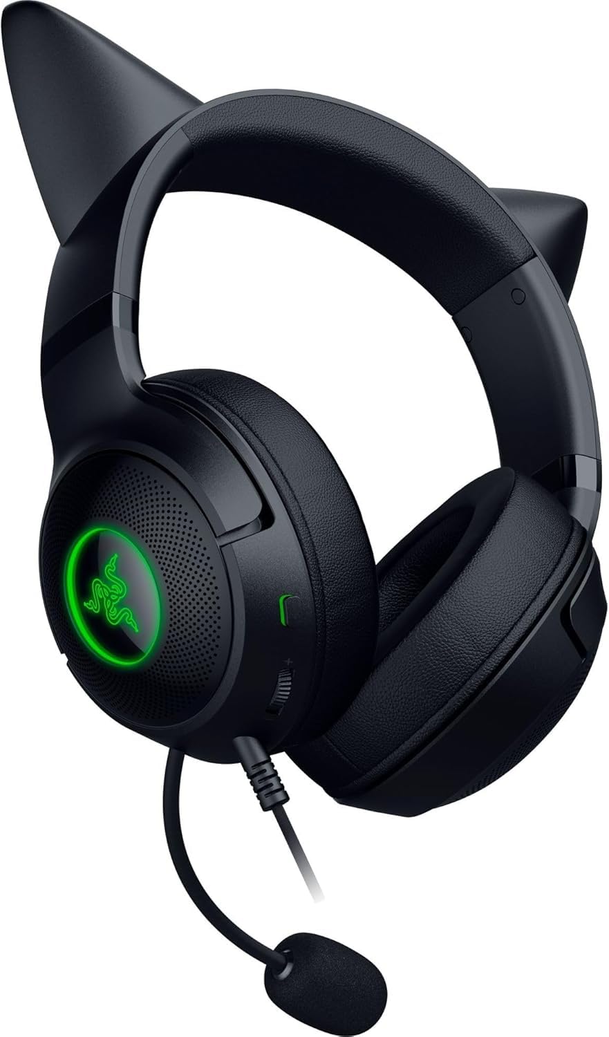 Razer Kraken Kitty V2 -Auriculares alámbricos Diadema RGB Chroma iluminación reactiva - Micrófono cardioide HyperClear - Controladores 40 mm - Sonido envolvente 7.1 ,Negro (Reacondicionado)