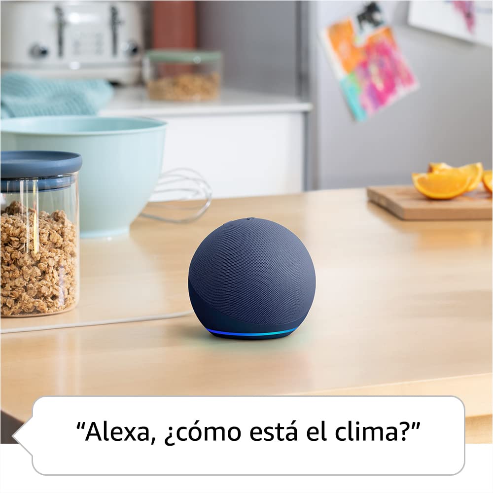 Amazon Echo Dot (modelo más reciente): bocina Alexa con sonido vibrante, ideal para recámaras, comedores y oficinas (negro)