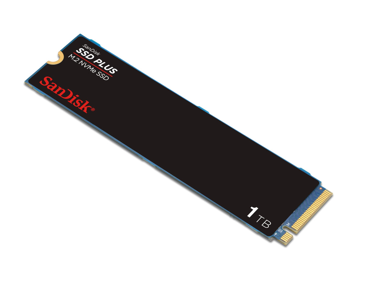 SanDisk 1TB SSD Plus M.2 NVMe SSD - PCIE Gen 3.0, Up to 3,200 MB/s - Internal Solid State Drive - SDSSDA3N-1T00-G26