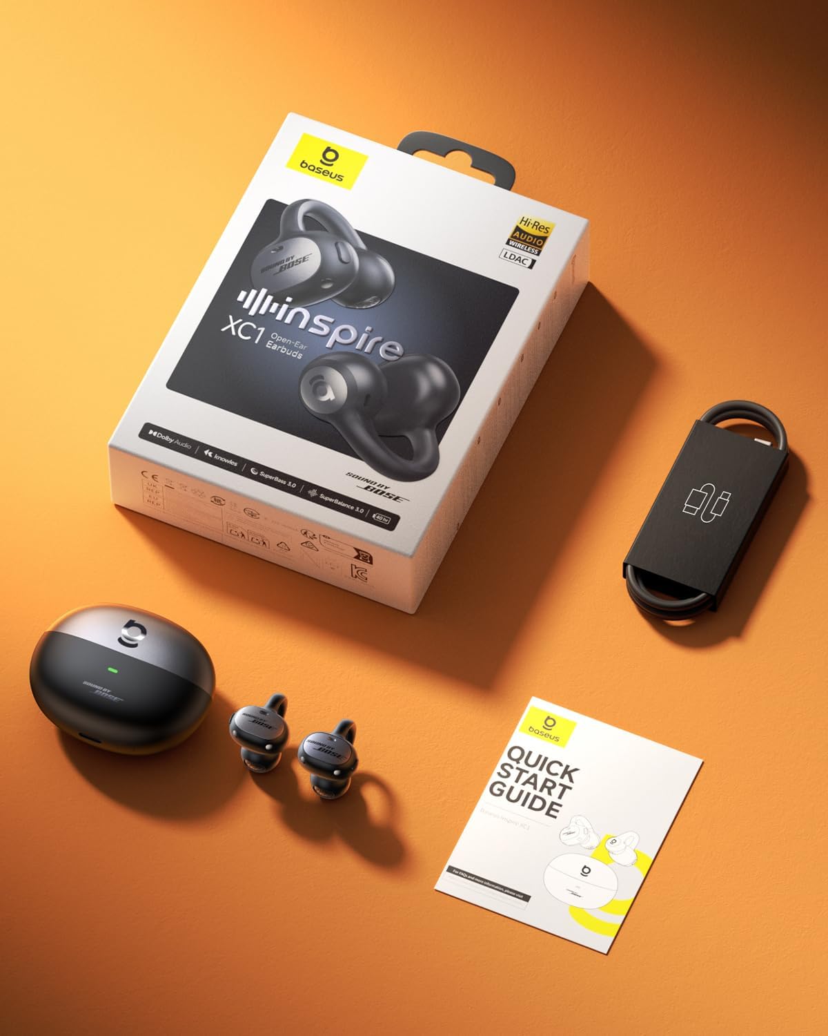 Baseus Inspire XC1 Audífonos Inalámbricos Open Ear, Sound by Bose