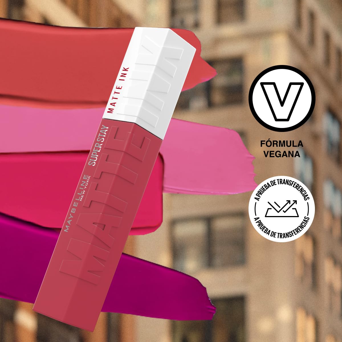 Maybelline SuperStay Matte Ink Labial Líquido, Larga Duración 16 Horas, Alta Pigmentación Sin Transferencia, Aplicador de Precisión en Flecha, 20 Pioneer, 5 ml