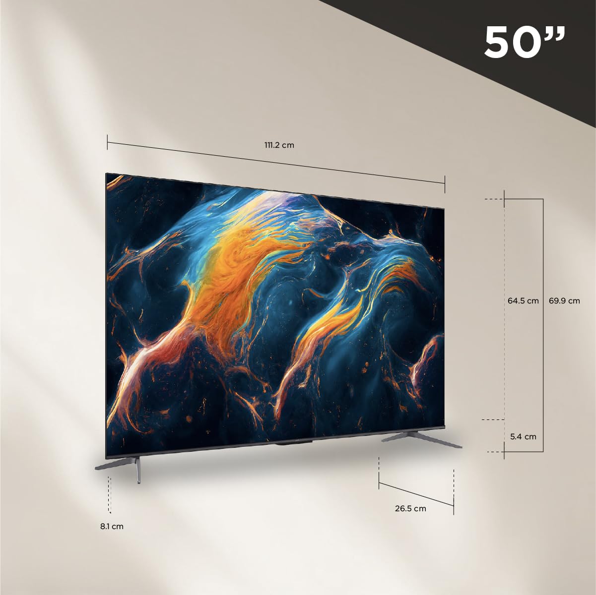 TCL Smart TV Pantalla 50" 50Q650G Google TV QLED Compatible con Alexa