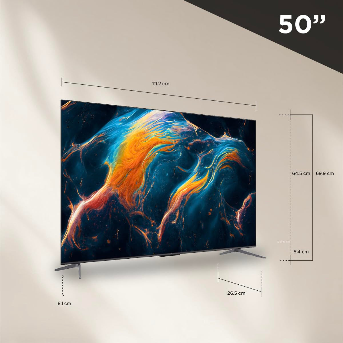 TCL Smart TV Pantalla 50" 50Q650G Google TV QLED Compatible con Alexa