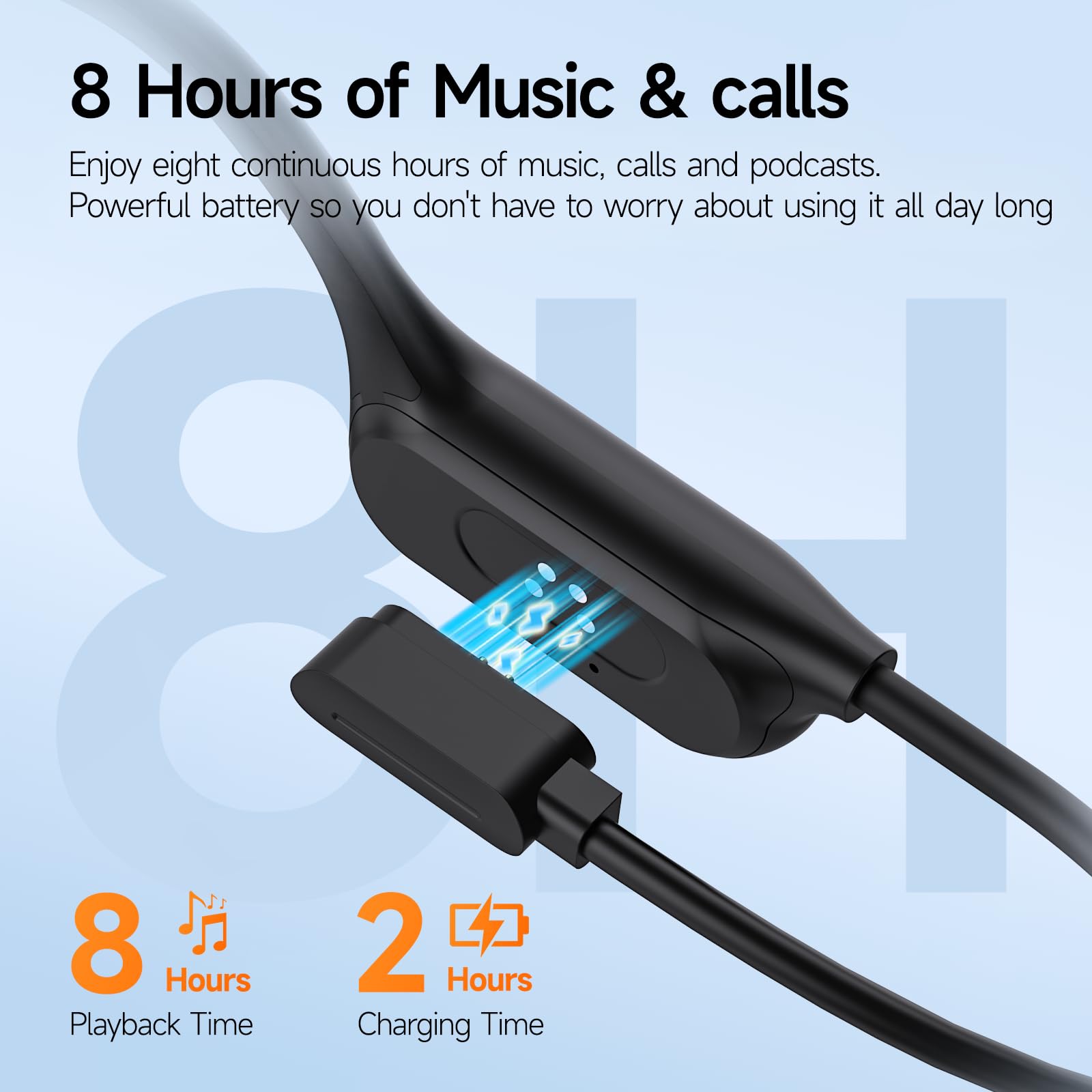 esonstyle Audífonos Conducción Ósea Natación - IP68 Agua Audífonos para Nadar Bluetooth 6.0,Oído Abierto con Reproductor MP3 de 8GB Auriculares para Natación Carreras y Ciclismo