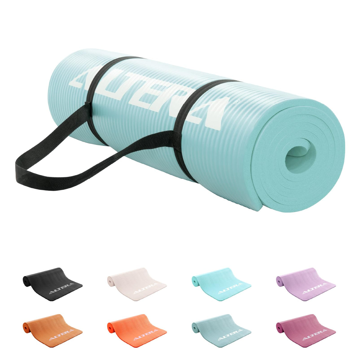 Tapete de Yoga y Pilates Fitness con Correa, Esterilla de Pilates, Pilates Fitness con Correa Transportadora, Antideslizante y Resistente al agua, Ideal para Gimnasio, Ejercicio en Casa, Deporte, Colchoneta, Gimnasia.