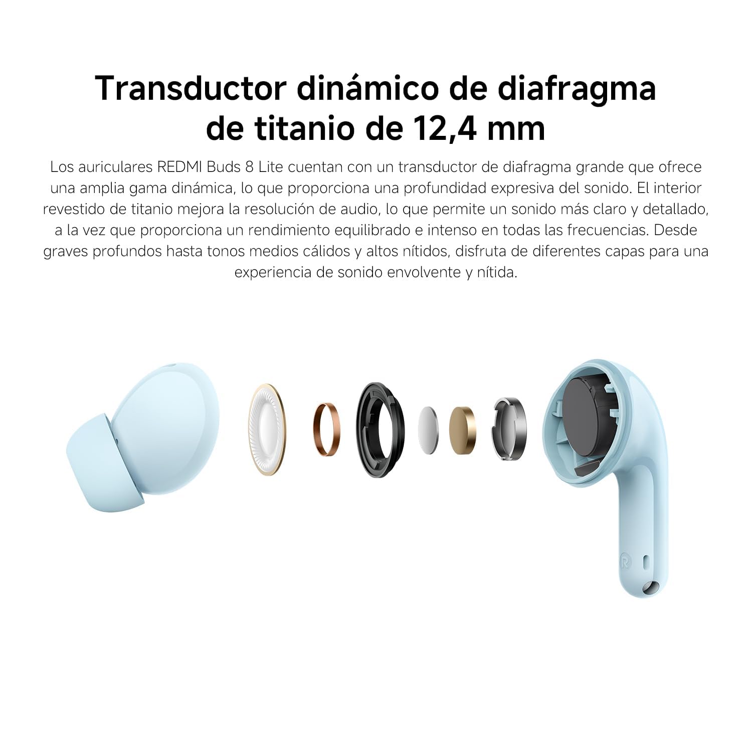 XIAOMI REDMI Buds 8 Lite, Auriculares Bluetooth in-Ear, Negro