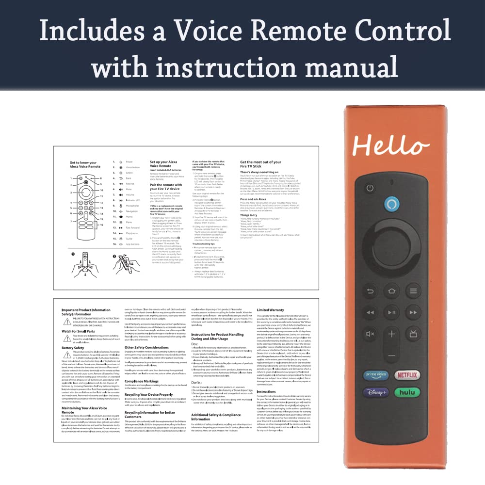 ANKIMI Control Remoto Compatible con F-Stick 4k Lite Cube TV (3rd generación) (V6)