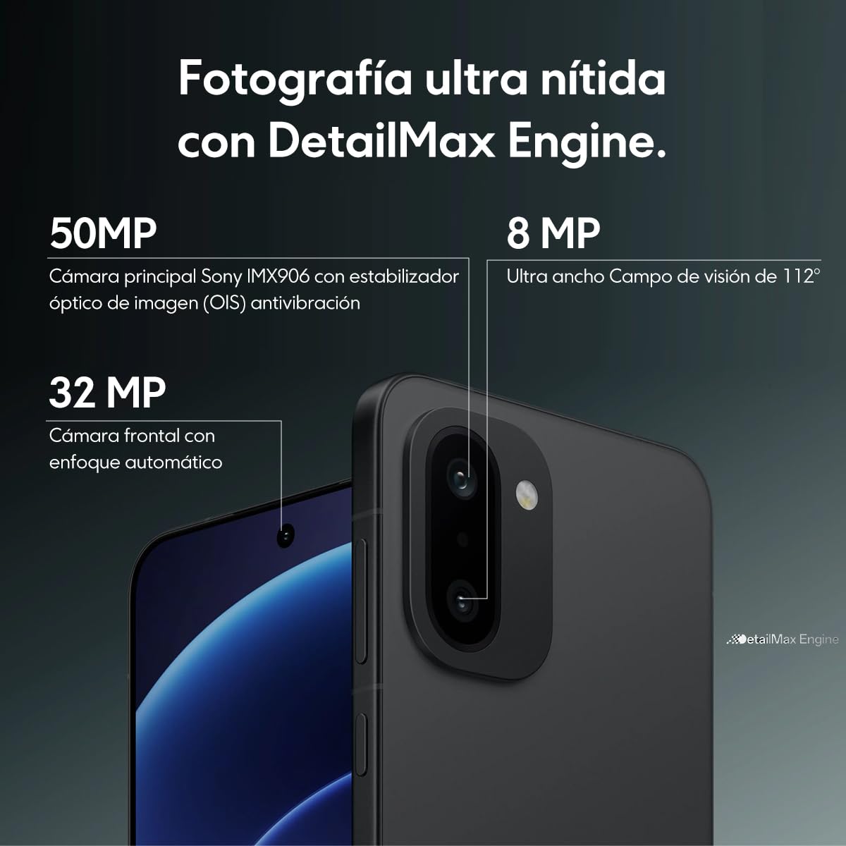 OnePlus 15R 5G Gaming Phone 256gb ROM 12gb Ram Dual Sim Snapdragon 8 Gen 5 Aliméntate con 80w Pantalla 6.83 Amoled 1.5K 165hz 7400mah NFC cámara 50mp OIS IP68/IP69K Android 16 eSIM Global Negro