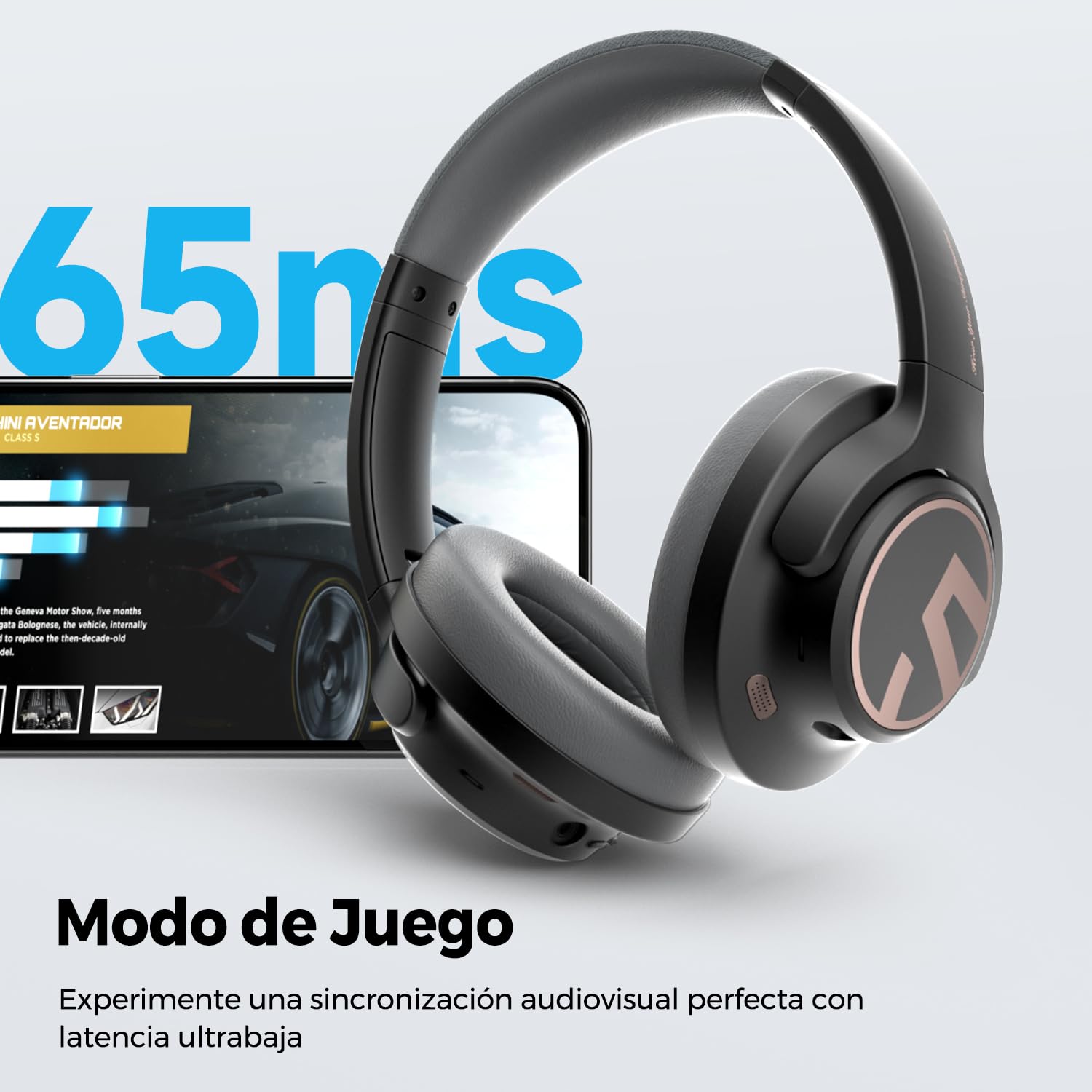 SoundPEATS Space Audífonos de Diadema ANC, hasta 123H de Batería
