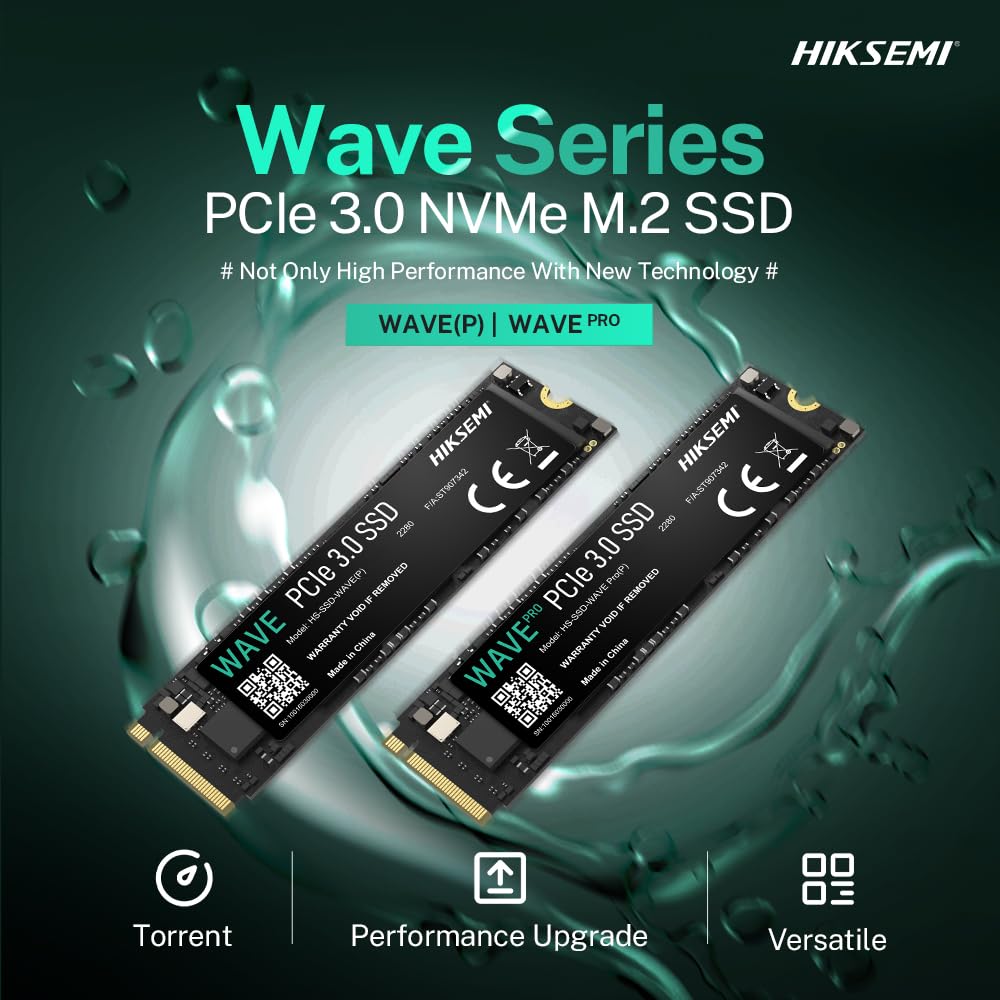 HIKSEMI Wave(P) SSD 512GB, PCIe 3.0x4 NVMe M.2 2280, Velocidad de Lectura: 2,500MB/s, Escritura: 1,025MB/s, 3D NAND