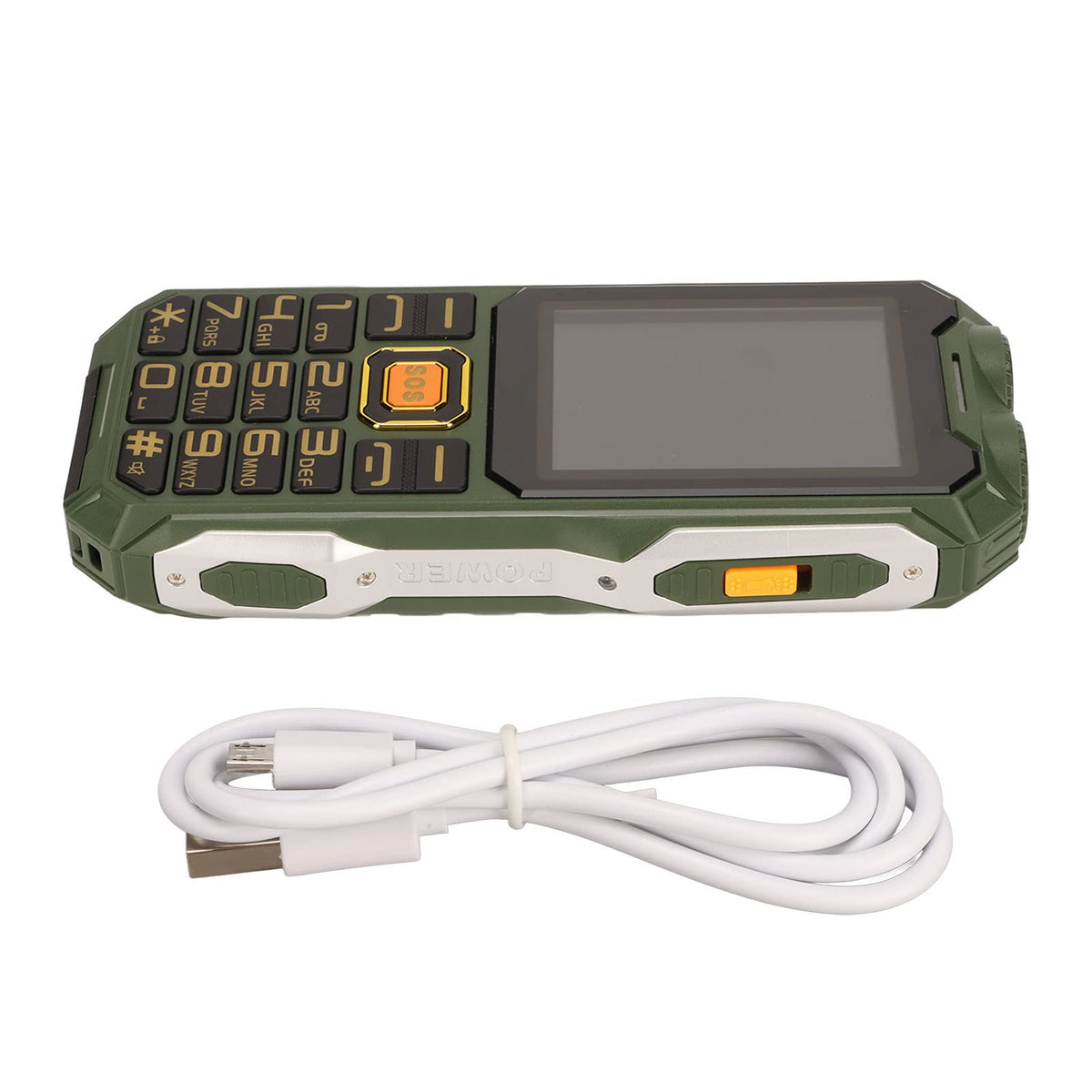 Teléfono celular para personas mayores, 2.6in Botones grandes de alto volumen 16800mAh Teléfono móvil de larga espera para personas mayores, música, radio, linterna 2G Teléfono celular multifuncional